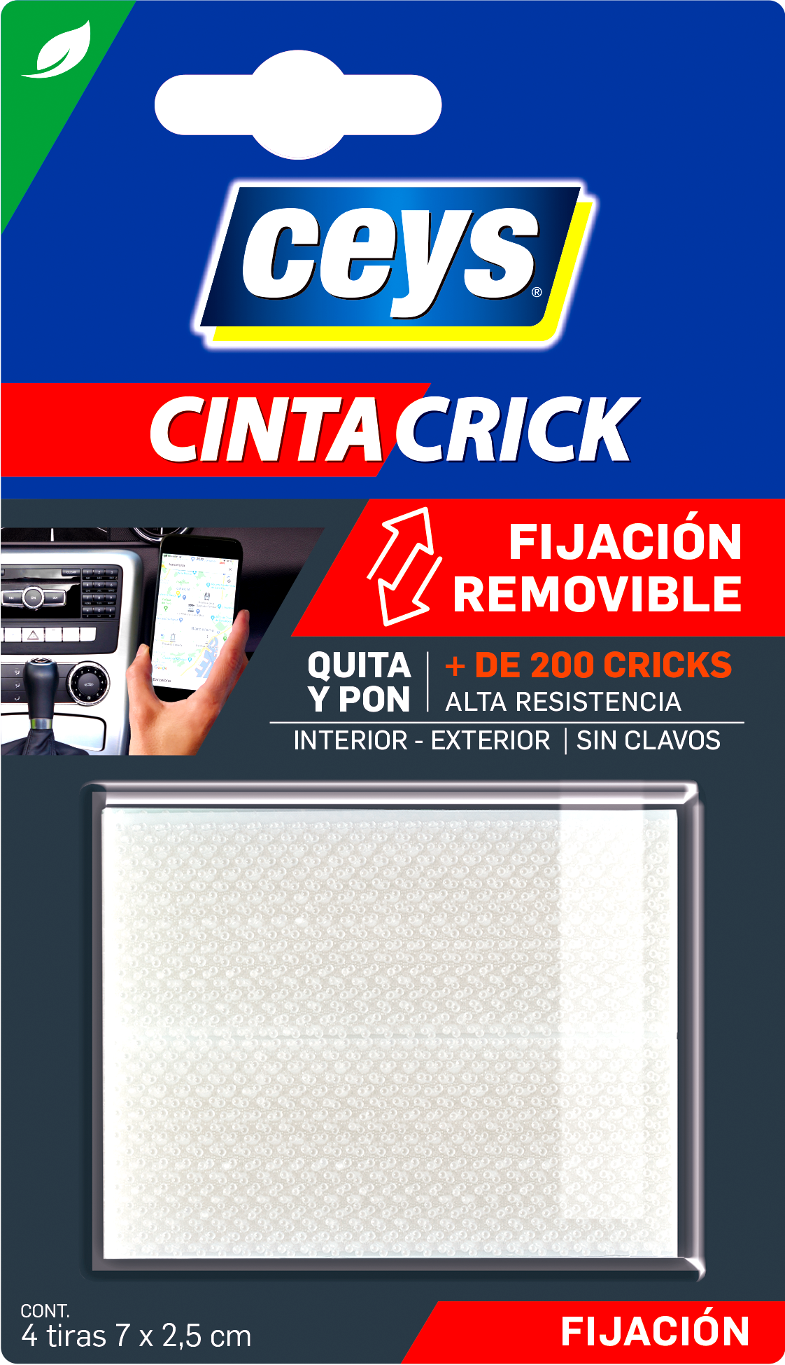 TACKCEYS CRICK 4 TIRAS 5 CM TRANSPARENTE