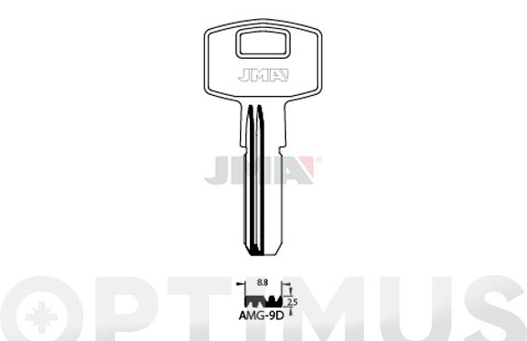 LLAVE SEGURIDAD LATON AMG-9D