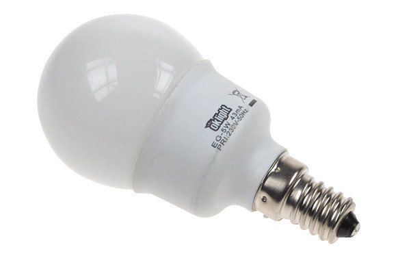 BOMBILLA BAJO CONSUMO MINI ESFERA 5W E-14 827