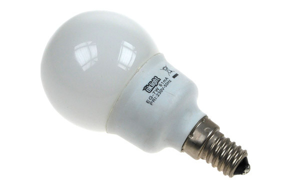 BOMBILLA BAJO CONSUMO MINI ESFERA 7W E-14 827