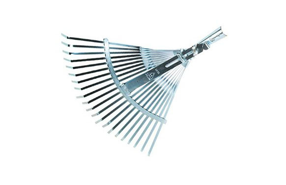 ESCOBA METALICA ACERO 21 DIENTES PLANOS REGULABLE 38,5CM-48CM SIN MANGO