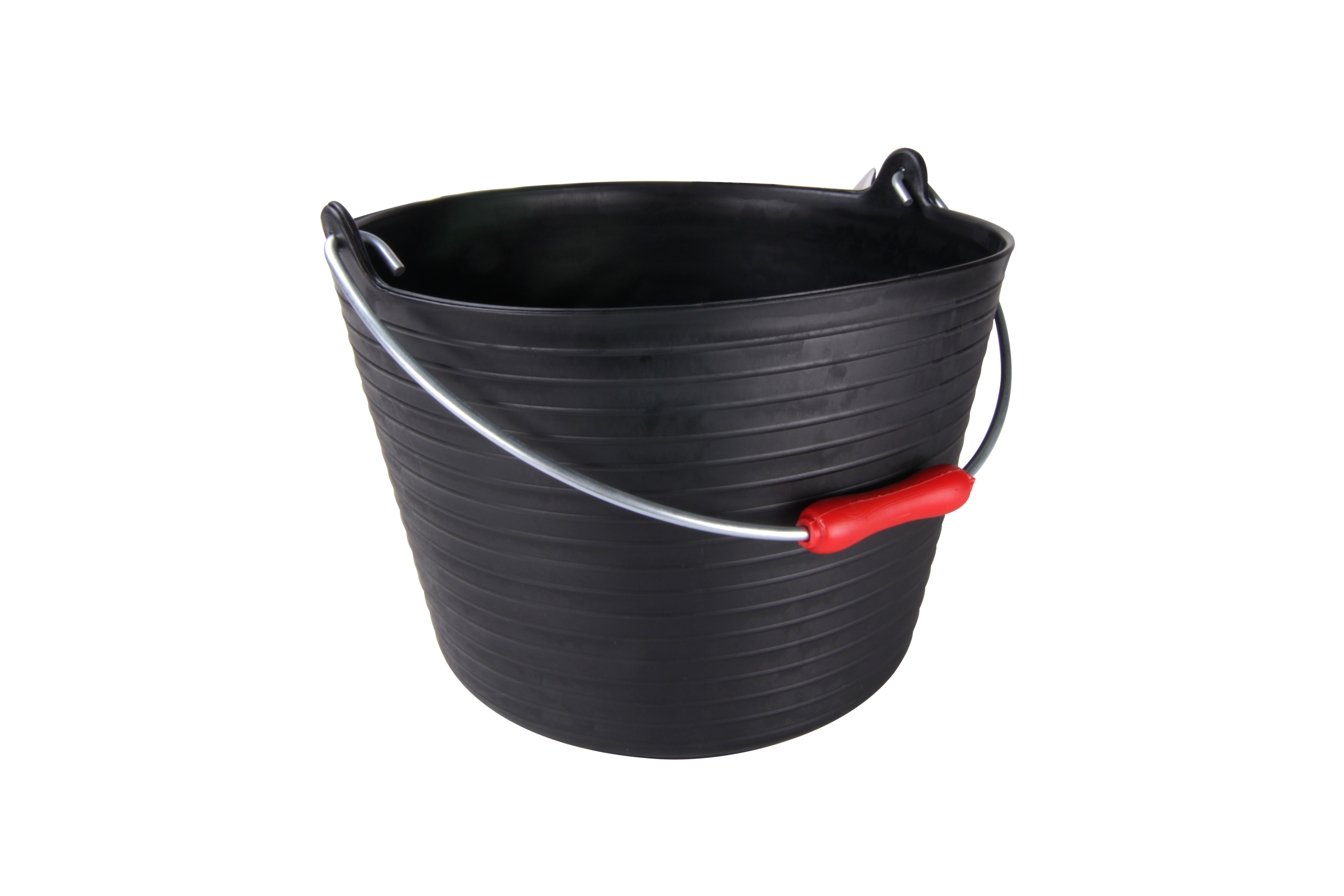 CUBO CON ASA PLASTICO NEGRO 20 L