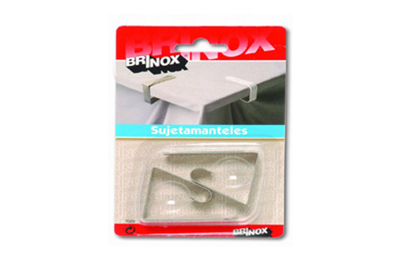 SUJETAMANTELES INOXIDABLE 2 UNIDADES