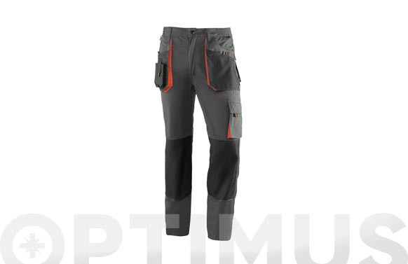 PANTALON TOP RANGE LARGO T.L NEGRO / NARANJA