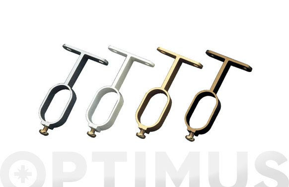 SOPORTE AMIG BARRA ARMARIO OVAL8-30X15 PLATA