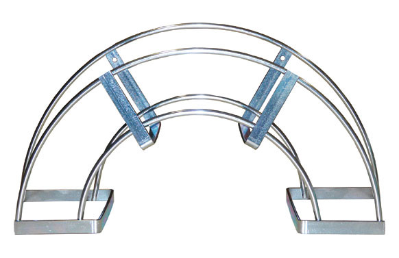 COLGADOR MANGUERA PARED INDALO EPOXI PLATA 40 X 14 CM