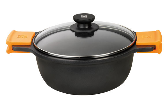 CAZUELA ALTA ALUMINIO FUNDIDO CON TAPA 28 CM INDUCCION