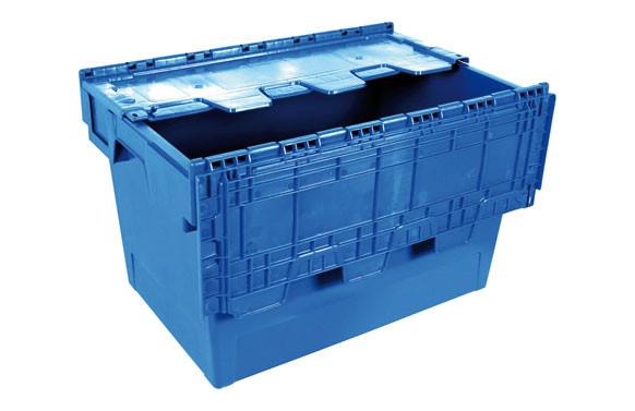 CAJA ALMACEN Y TRANSPORTE CON TAPA 58 L 600X400X340MM AZUL