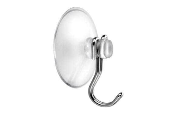 COLGADOR VENTOSA 1 GANCHO 1217TRANSPARENTE 4 UDS