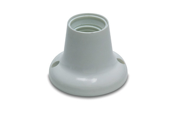 PORTALAMPARAS ZOCALO RECTO E-27 BLANCO