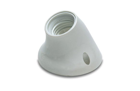 PORTALAMPARAS ZOCALO CURVO E-27 BLANCO