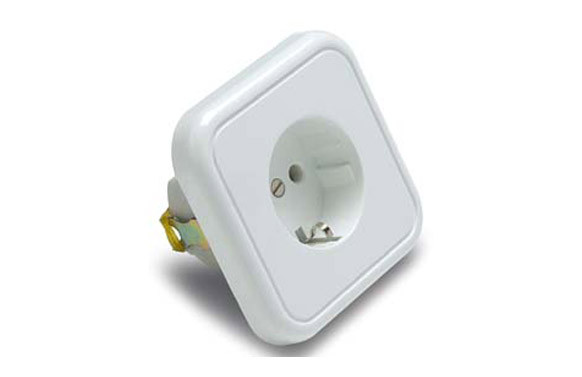 BASE ENCHUFE BIPOLAR TT.LT 10-16A BLANCO PORCELANA
