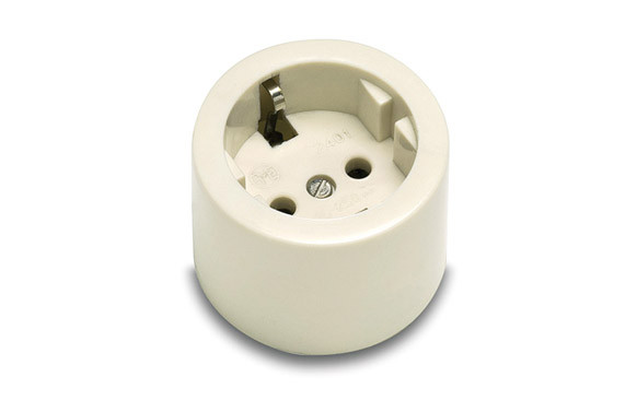 BASE ENCHUFAR BIPOLAR TT.LT 10-16A BLANCO PORCELANA