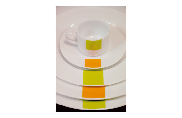 TAZA CAFE PORCELANA JUEGO 6 UNIDADES VERDE VERTICAL
