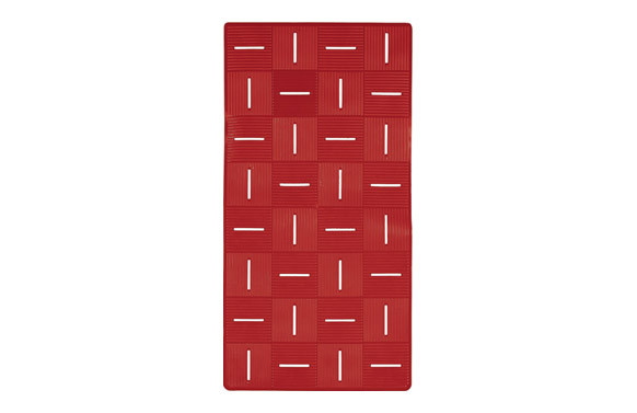 ALFOMBRA ANTIDESLIZANTE CHESS ROJO-55X55