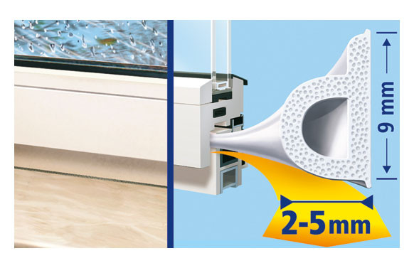 TESAMOLL CAUCHO PERFIL P 25M X 9MM BLANCO