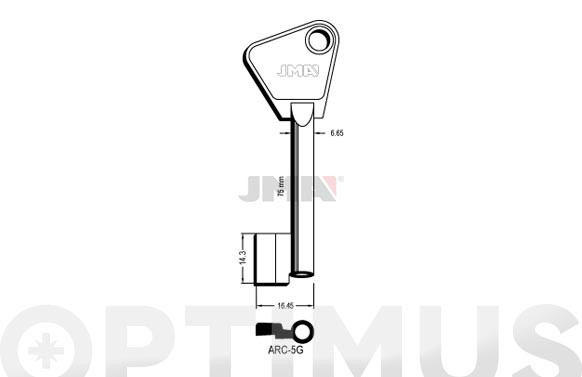 LLAVE GORJA LATON HEMBRAARC-5G