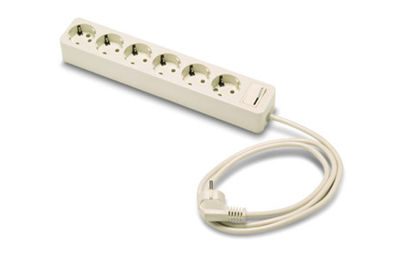 BASE MULTIPLE CON INTERRUPTOR 6 TOMAS 1,5MT