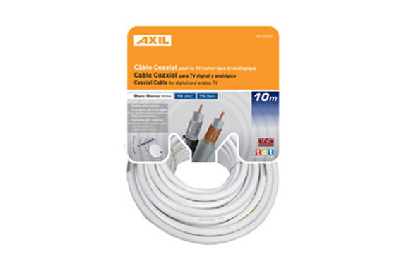 CABLE COAXIAL TV 19VAT-C BLANC CA 0712E/ 10M
