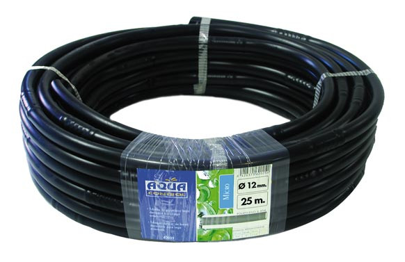 TUBERIA PARA GOTEO Ø 16 MM. 25 M. NEGRO CON GOTEROS INTEGRADOS CADA 33 CM.