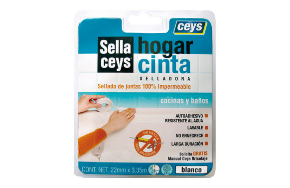 CINTA SELLADORA PVC SELLACEYS 3,35 M X 22 MM BLANCO