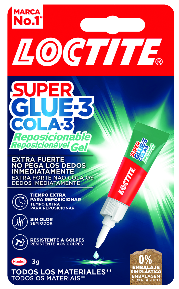 ADHESIVO INSTANTANEO SUPER GLUE-3 REPOSICIONABLE GEL 3 GR