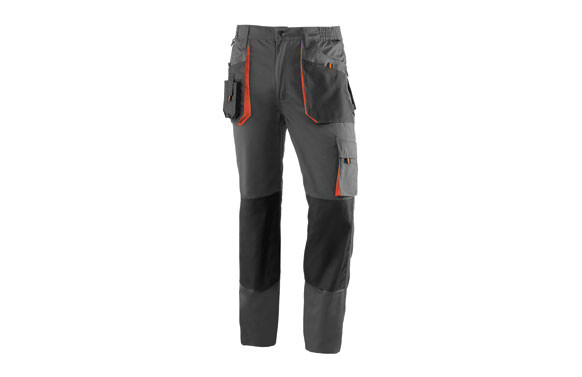 PANTALON TOP RANGE LARGO T.S NEGRO / NARANJA