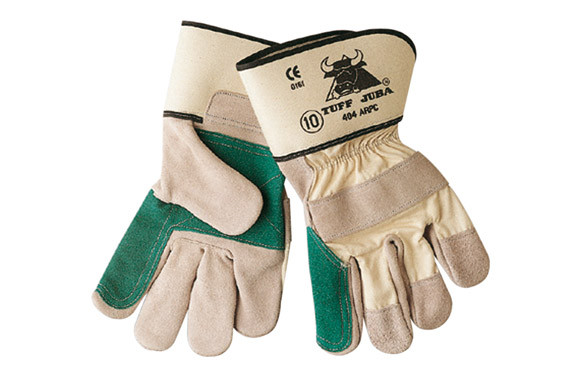 GUANTE AMERICANO SERRAJE REFORZADO EXTRA T-8 GRIS/VERDE