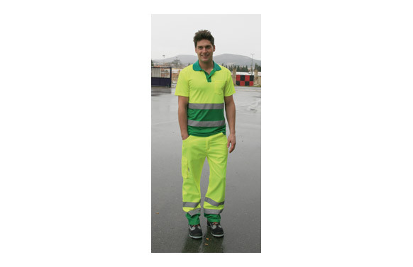 POLO COOLWAY ALTA VISIBILIDAD T.L AMARILLO/VERDE