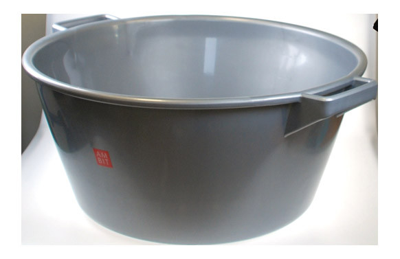 BARREÑO 30 LITROS PLASTICO Ø 48 X 22-COLOR PLATA