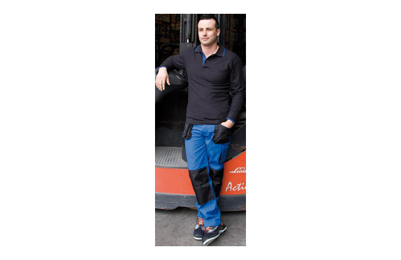 POLO MANGA LARGA CON BOLSILLO TOP RANGE T.XL AZUL/NEGRO