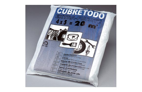 PLASTICO CUBRETODO FINO 4 MT X 5MT 7 MICRAS