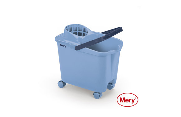 CUBO FREGAR CON RUEDAS 14 L - AZUL