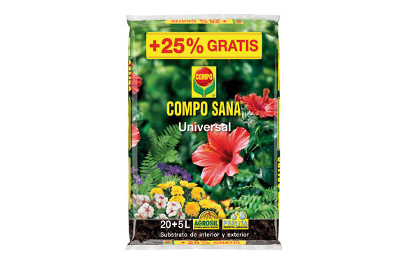 SUBSTRATO UNIVERSAL COMPO SANA 20+5L GRATIS