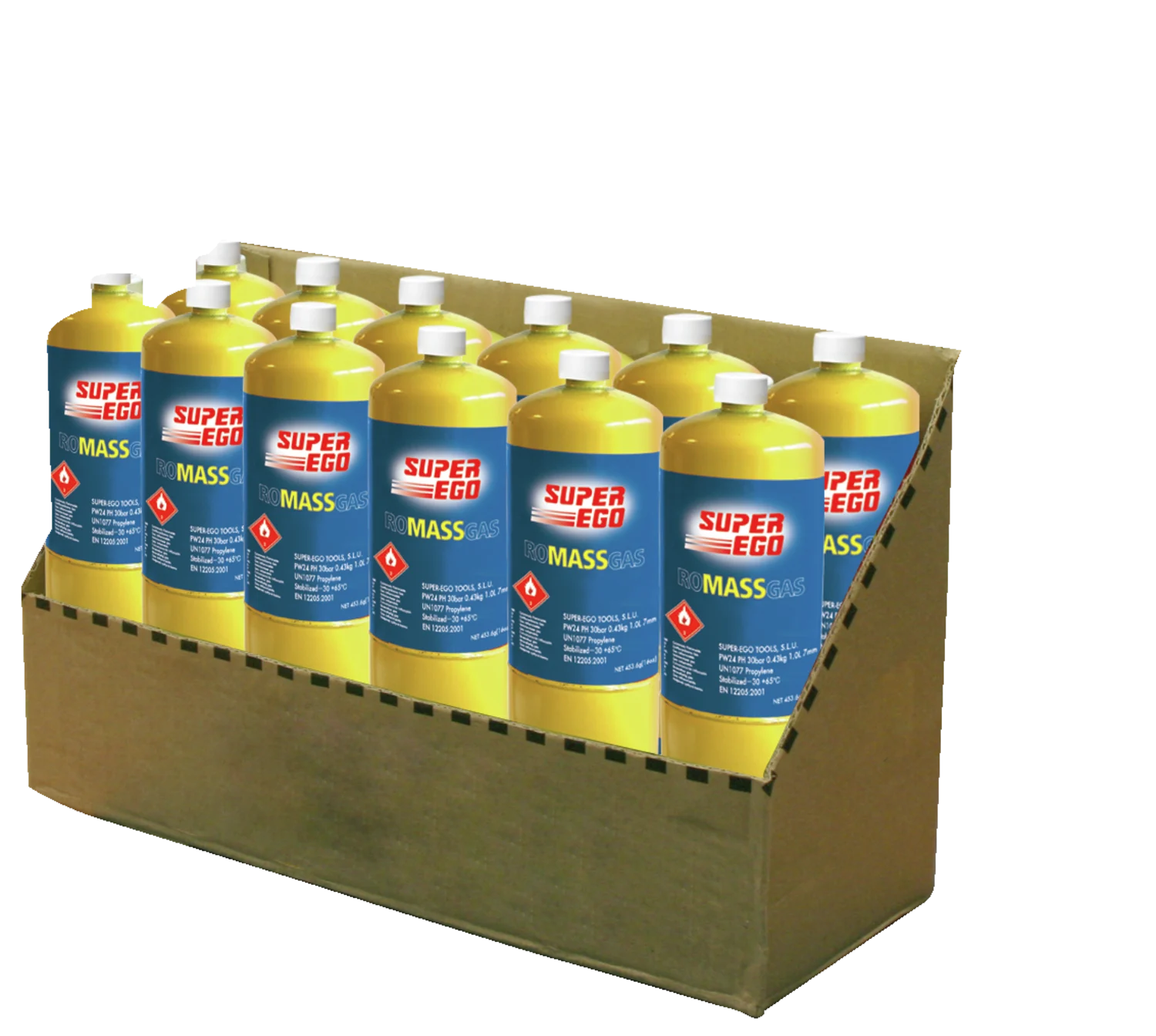 CARTUCHO GAS DESECHABLE CON VALVULA 1000 ML ROMASSGAS/453GR