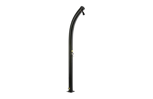 DUCHA JARDIN SOLAR CURVA PVC NEGRA 23 LITROS - 2 MTS