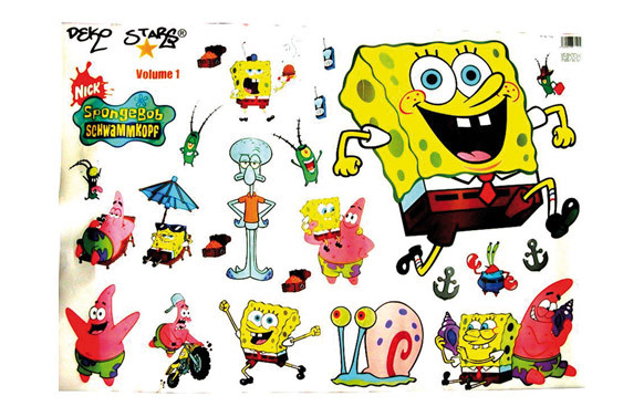 LAMINA DECO ADHESIVA REMOVIBLE 70X100 CM BOB ESPONJA