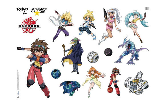 LAMINA DECO ADHESIVA REMOVIBLE 70X100 CM BAKUGAN