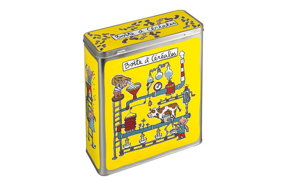 CAJA METALICA DECORADA COLOR CEREALES