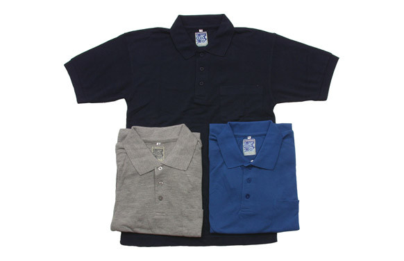 POLO PIQUE MANGA CORTA ALGODON/POLIESTER AZULINA-T.L