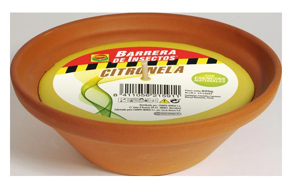 VELA CITRONELA MACETA TERRACOTA Ø23CM BOL CONICO