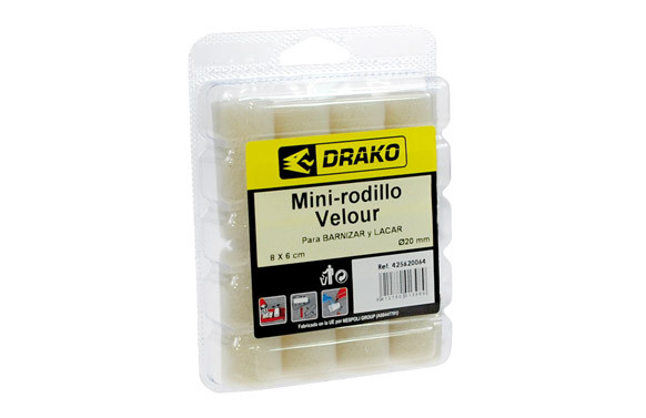MINI RODILLO RECAMBIO VELOUR 6 CM (8UND)
