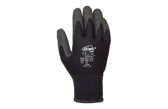 GUANTE NYLON/ACRILICO PALMA PVC NEGRO T.8