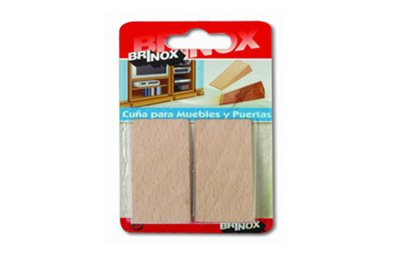 CUÑA MADERA HAYA NATURAL 2 UDS 66X30X15 MM