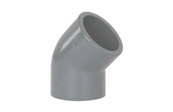 CODO HEMBRA-HEMBRA 45º ENCOLAR PVC PRESION Ø 25