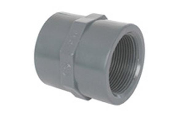MANGUITO HEMBRA ROSCA-HEMBRA PVC PRESION 20 X 1/2\"