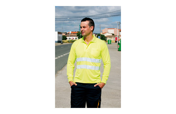 POLO TRANSPIRABLE MANGA LARGA T.M ALTA VISIBILIDAD