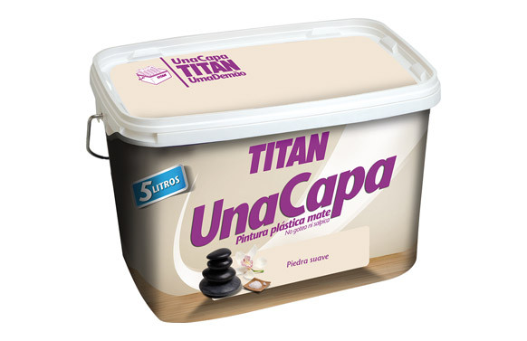 PINTURA PLASTICA MATE UNA CAPA PIEDRA SUAVE-5 LT