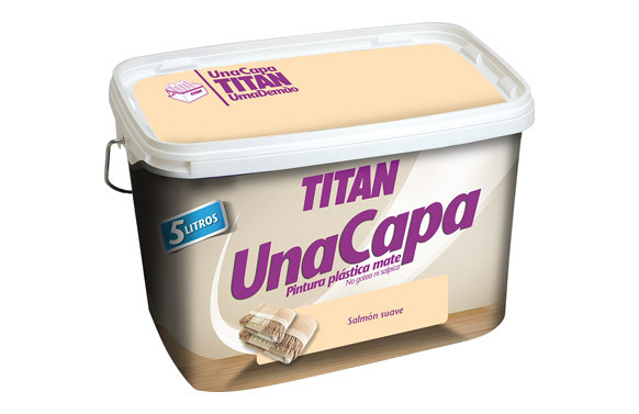 PINTURA PLASTICA MATE UNA CAPA SALMON SUAVE- 5 LT