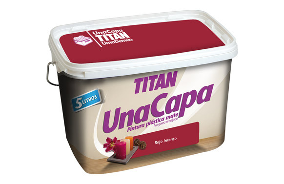 PINTURA PLASTICA MATE UNA CAPA ROJO INTENSO-2,5 LT